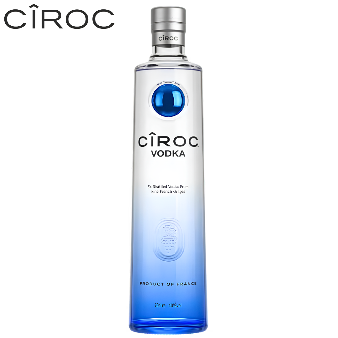 Cîroc Premium Vodka bottle made from fine French grapes
