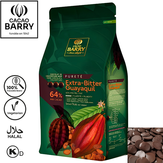 Cacao Barry Extra-Bitter Guayaquil 64% Pistols 5kg
