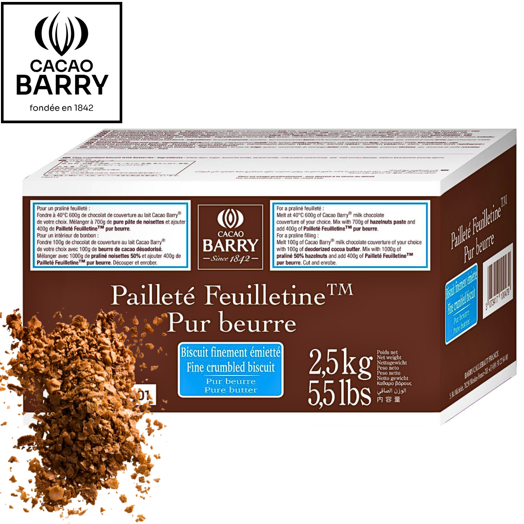 Cacao Barry feuilletine crispy flakes caramelized biscuit flakes dessert ingredient