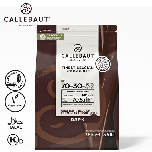 Callebaut Dark Chocolate 70-30-38 2.5kg Callets