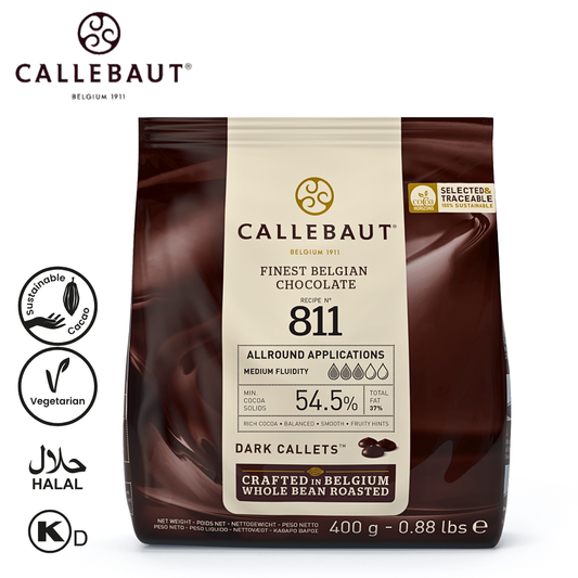 Callebaut Dark Chocolate 811 400g Callets
