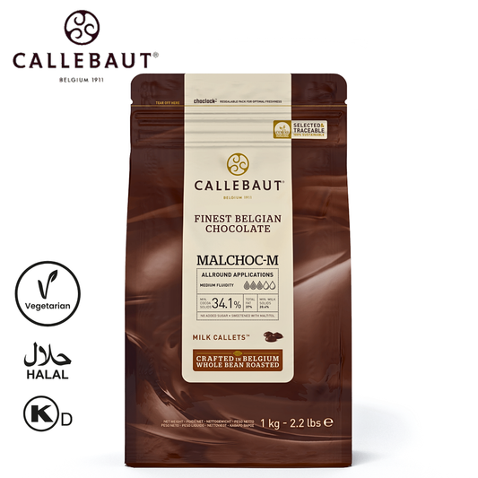 Callebaut MALCHOC-M Milk Chocolate with Maltitol 1kg Callets