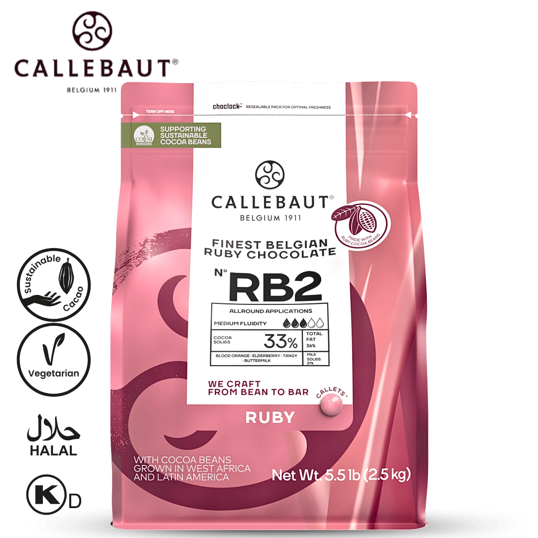 Callebaut Ruby Chocolate RB2 2.5kg Callets