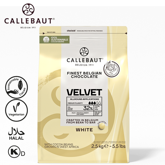 Callebaut White Chocolate Velvet 2.5kg Callets