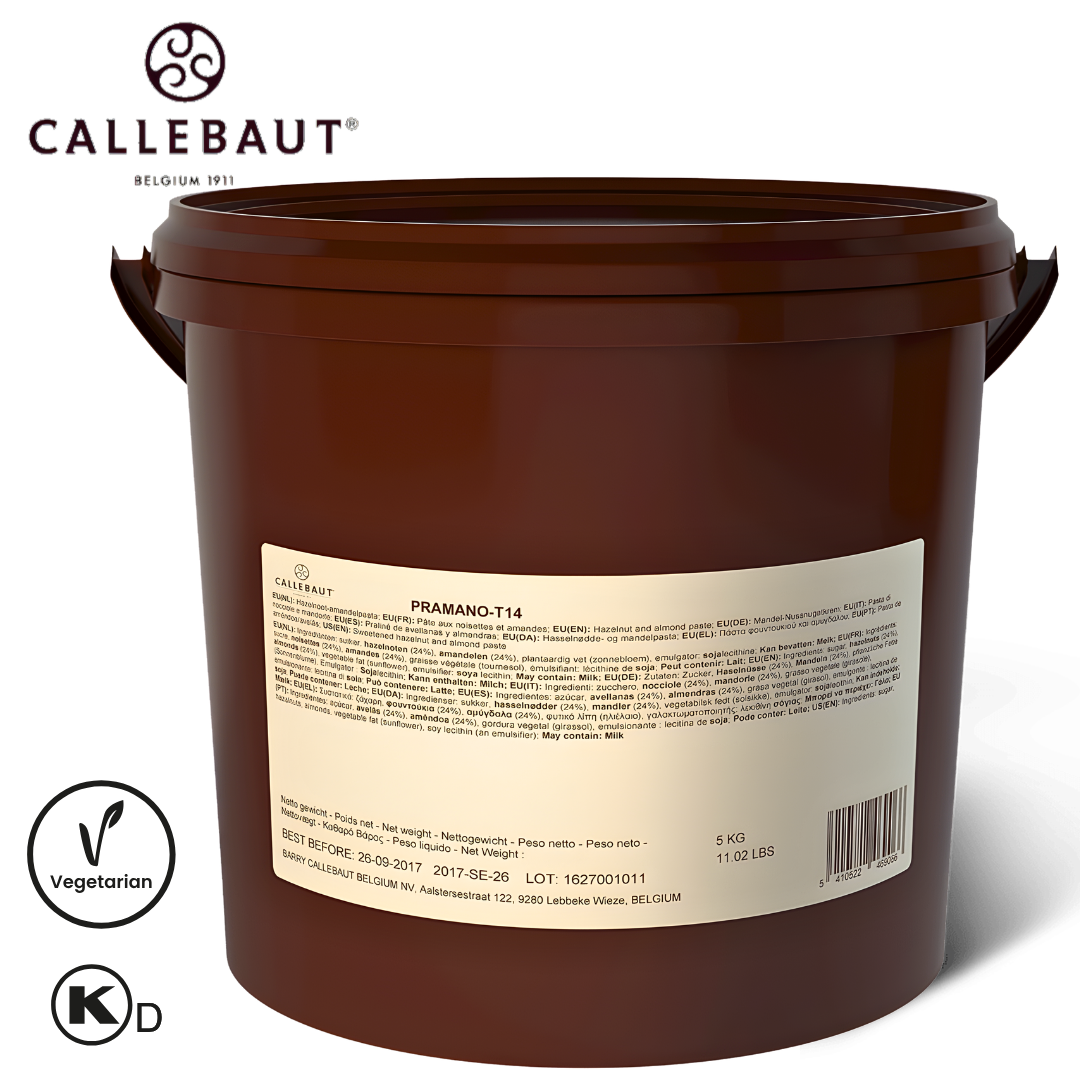 Callebaut almond hazelnut praline paste caramelized nuts premium ingredient
