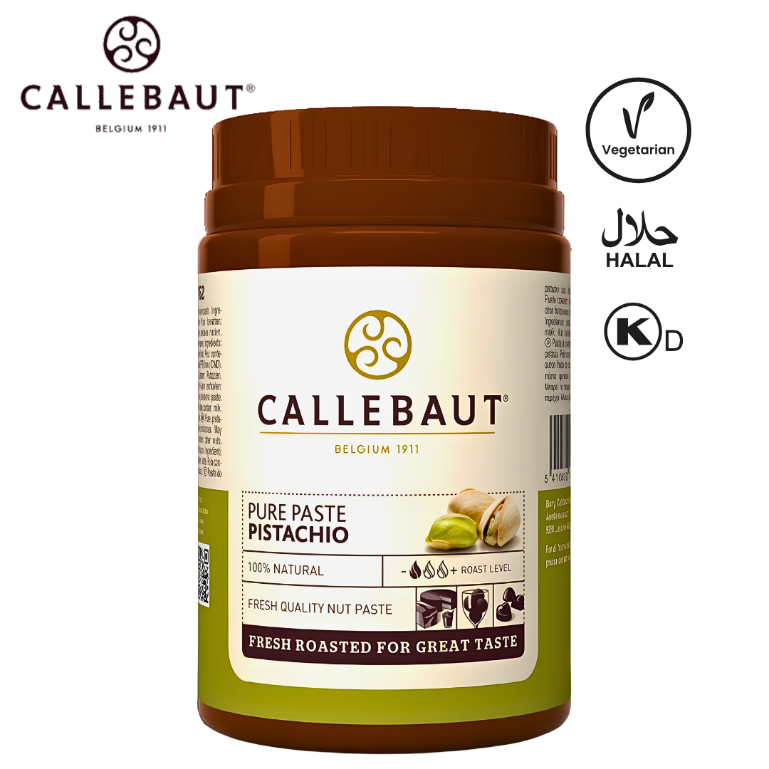Callebaut pure pistachio paste 100% pistachios premium pastry ingredient