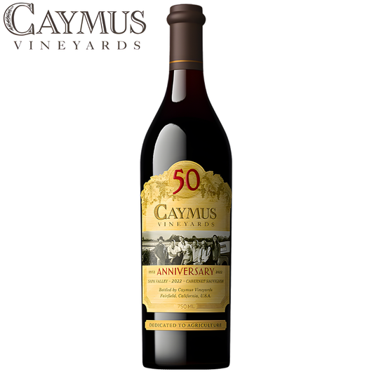 Caymus Napa Valley Cabernet Sauvignon 2022 50th Anniversary bottle
