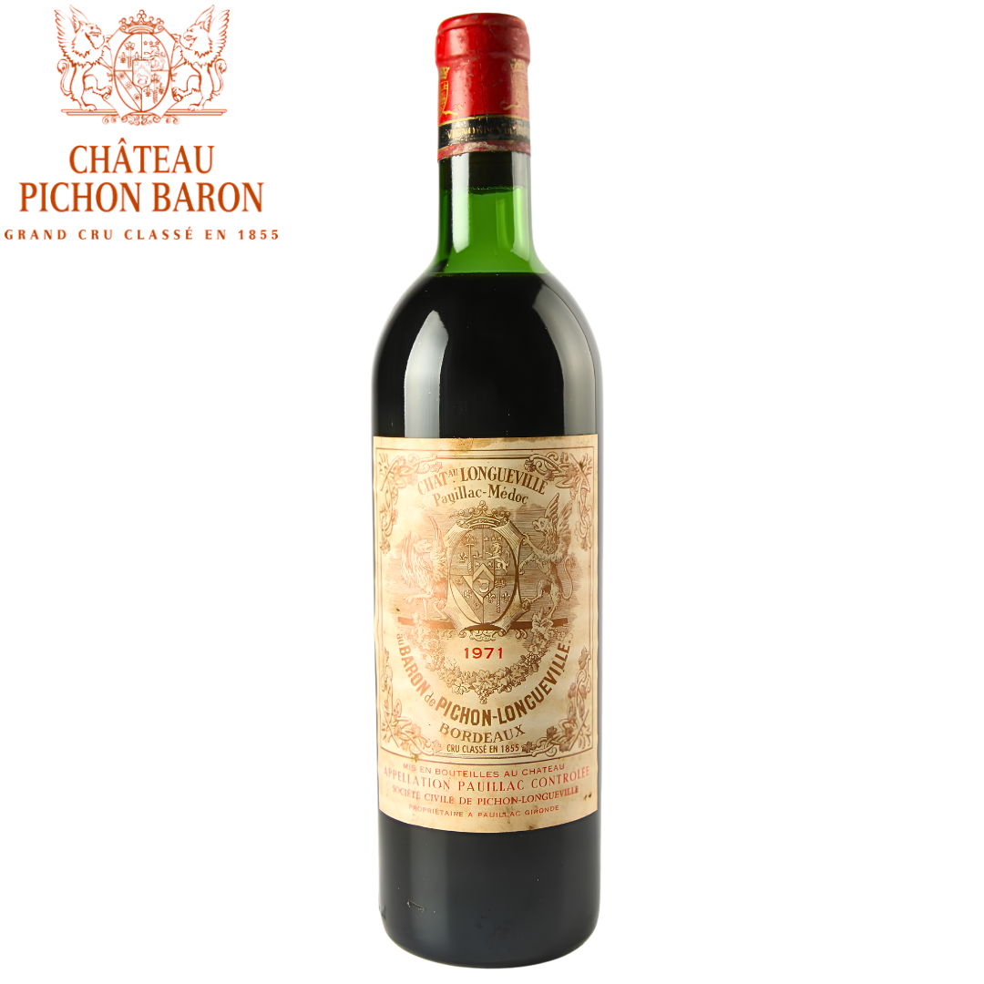 Château Pichon Longueville au Baron de Pichon-Longueville 1971 historic Pauillac wine bottle