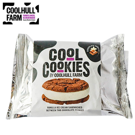 Cool Cookie chocolate vanilla ice cream sandwich, artisan-style