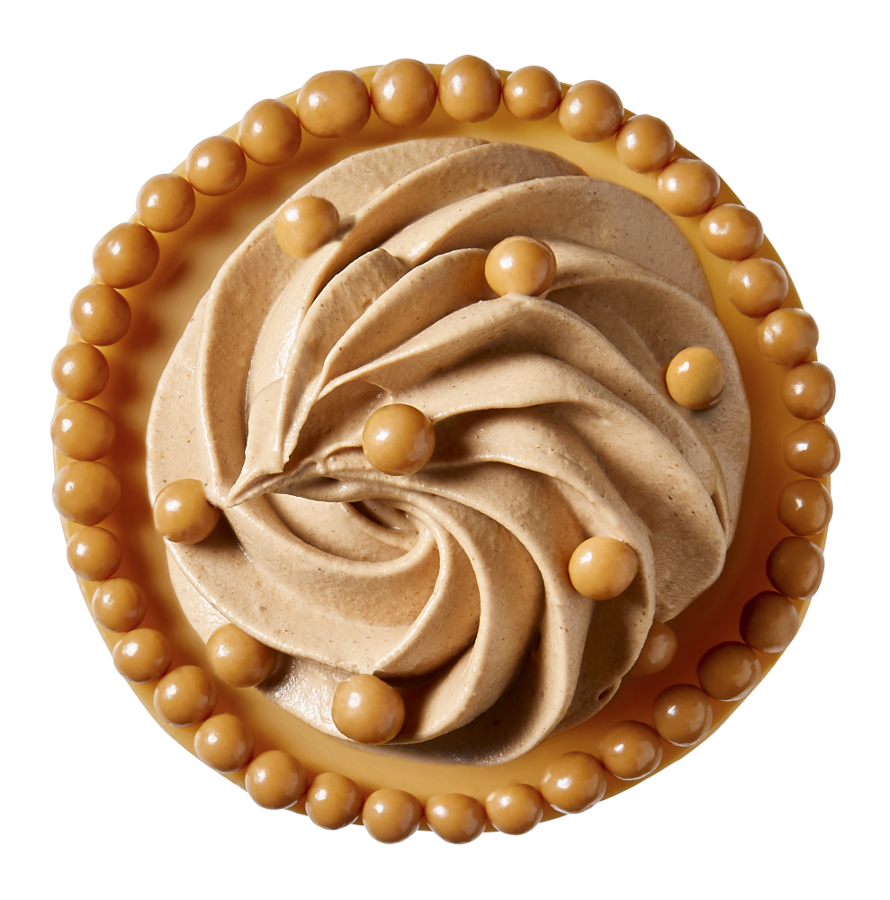 Cupcake with Callebaut Caramel Chocolate Crispearls