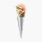 Masdeu Mini Waffle Cone Assortment Coating Non-Moisture with salmon cream and prawn