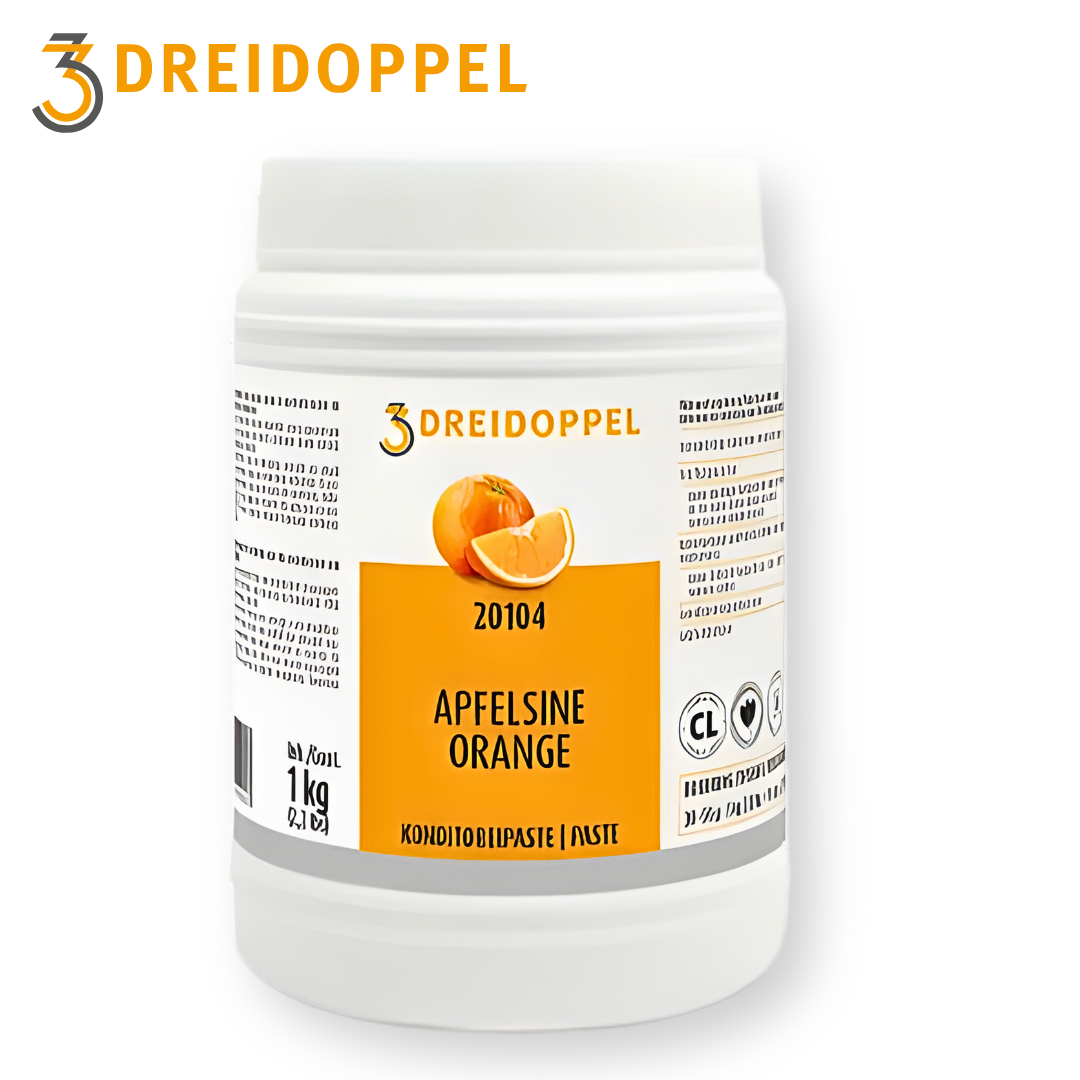 DREIDOPPEL orange paste 1kg jar professional pastry flavour paste