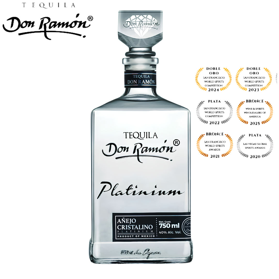 Don Ramón Platinum Añejo Cristalino Tequila 750ml