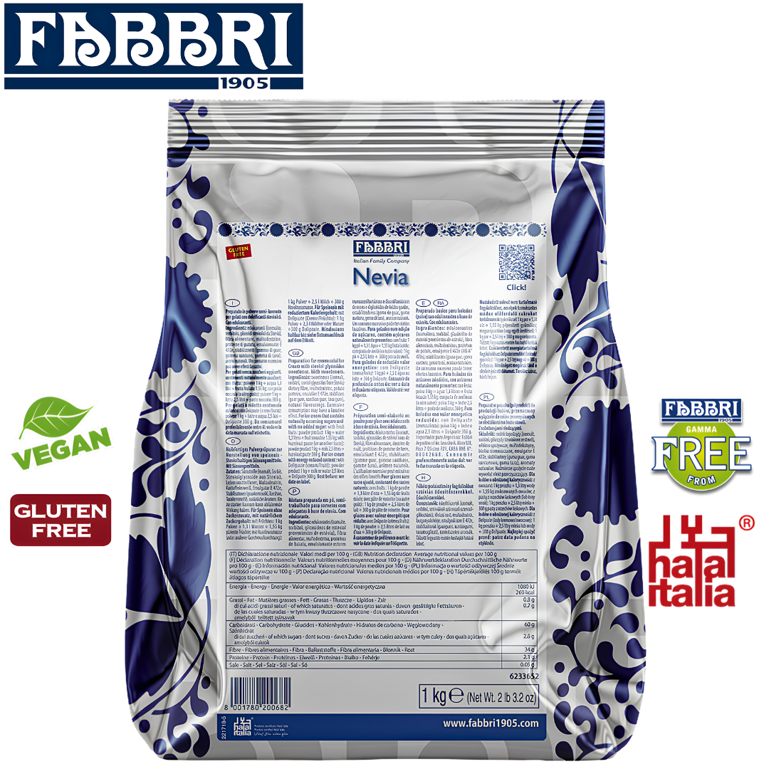 Fabbri Nevia vegan stevia gelato base