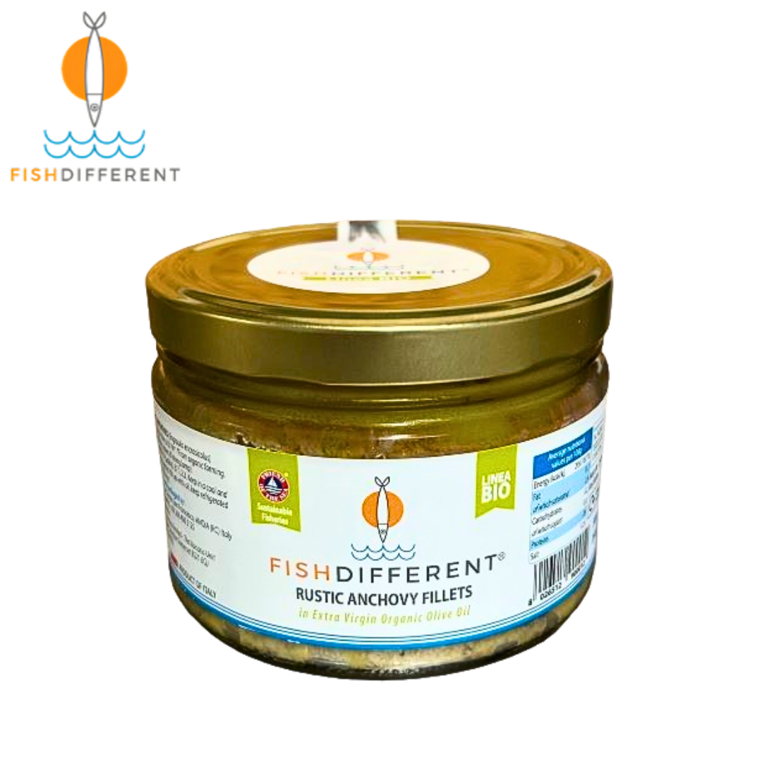 Fish Different Rustic Anchovy Fillets in Organic Extra Virgin Olive Oil 500g