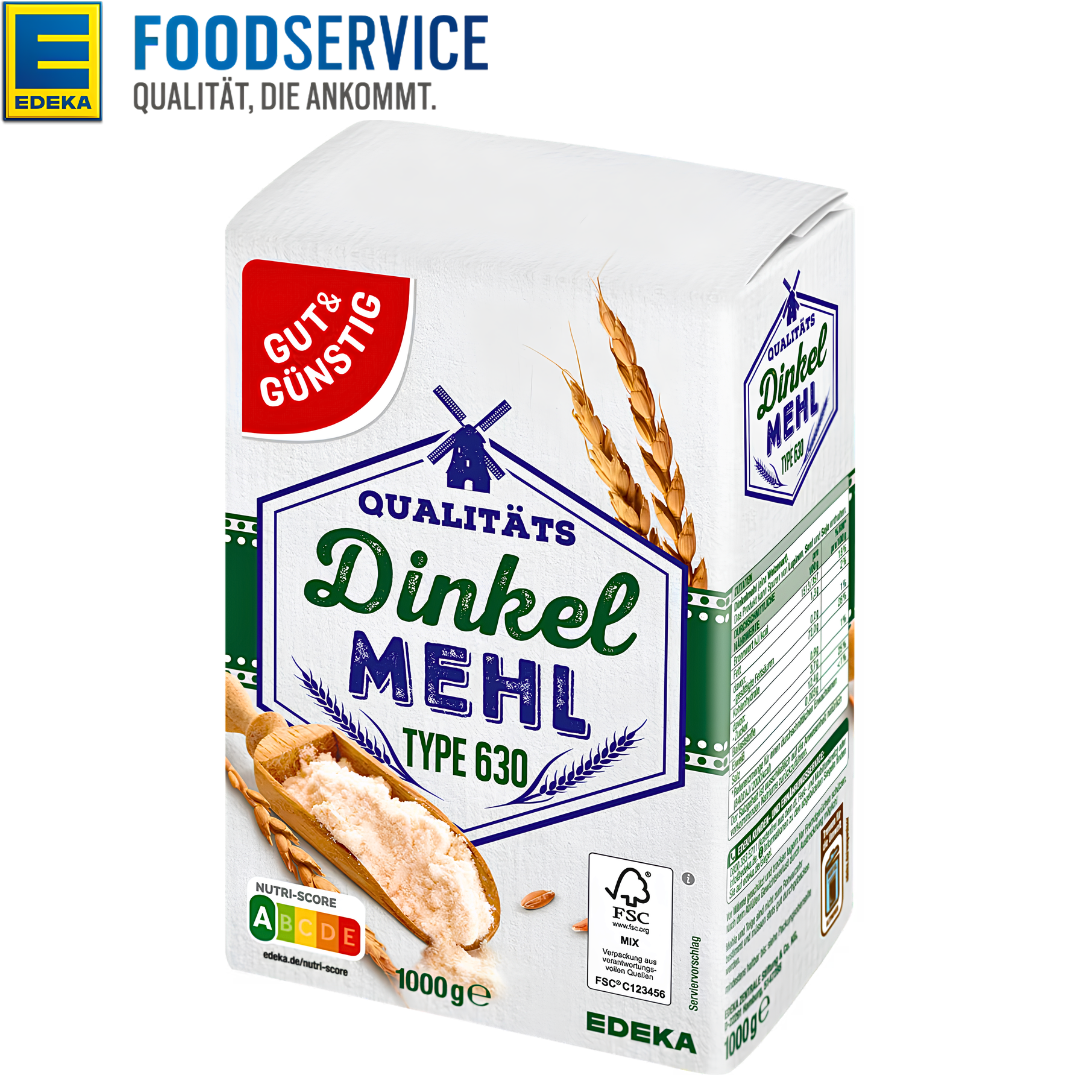 GUT & GÜNSTIG Dinkelmehl Type 630 German Spelt Flour 1000g