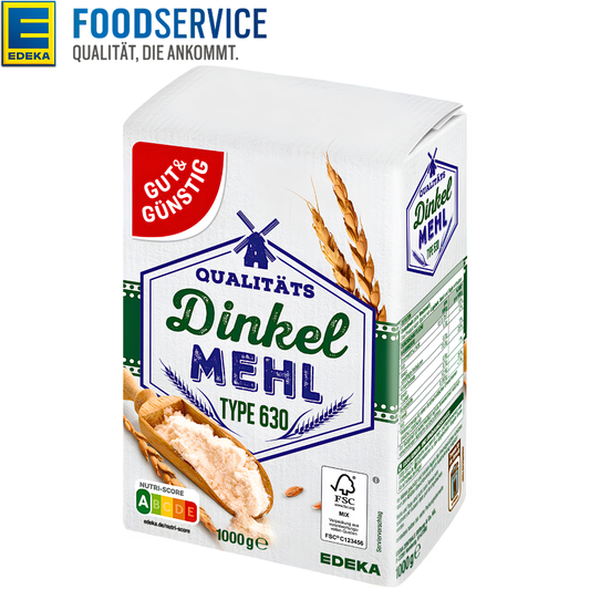 GUT & GÜNSTIG Dinkelmehl Type 630 German Spelt Flour 1000g