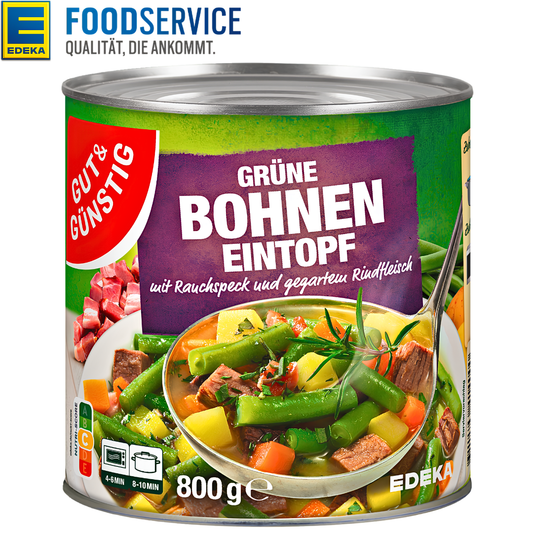 GUT & GÜNSTIG Green Bean Stew with Smoked Bacon and Beef 800g