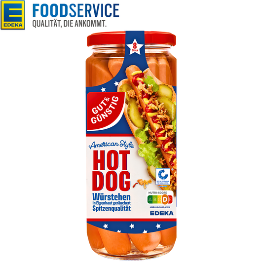 GUT & GÜNSTIG Hot Dog Würstchen 8 Pieces 665g