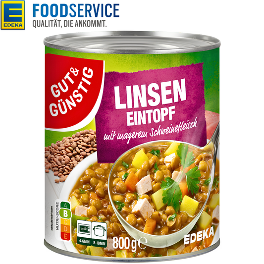GUT & GÜNSTIG Lentil Stew with Lean Pork 800g