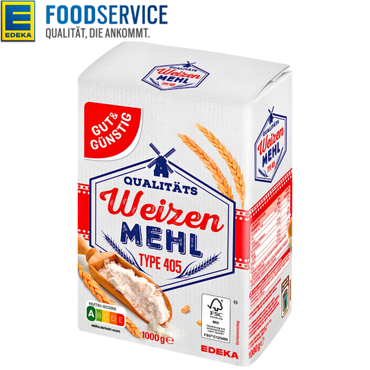 GUT & GÜNSTIG Weizenmehl Type 405 German Wheat Flour 1000g