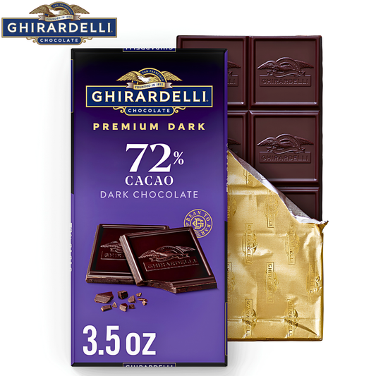 Ghirardelli Premium Dark 72 Percent Cacao Chocolate Bar