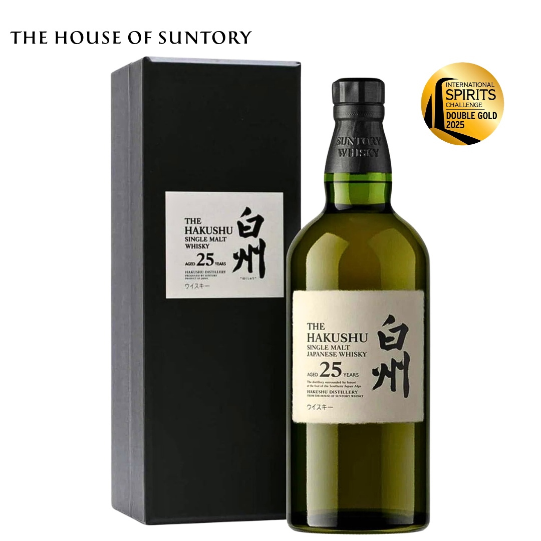 Hakushu 25 Years Old Single Malt Japanese Whisky bottle from The House of Suntory