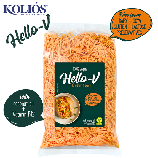 Hello-V Cheddar Flavour Shredded 200g Plant-Based Cheddar Alternative