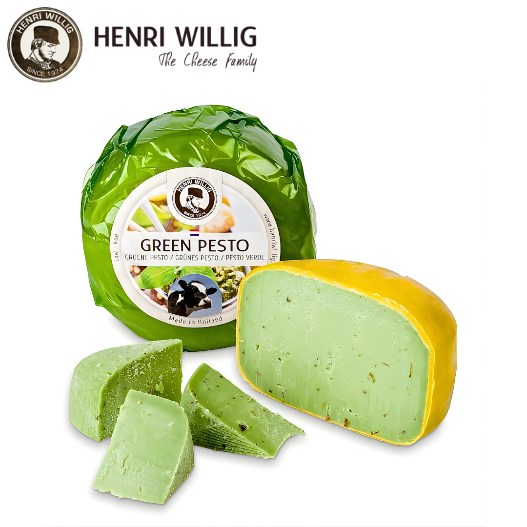 Henri Willig Baby Cow Green Pesto Dutch gouda cheese with pesto added