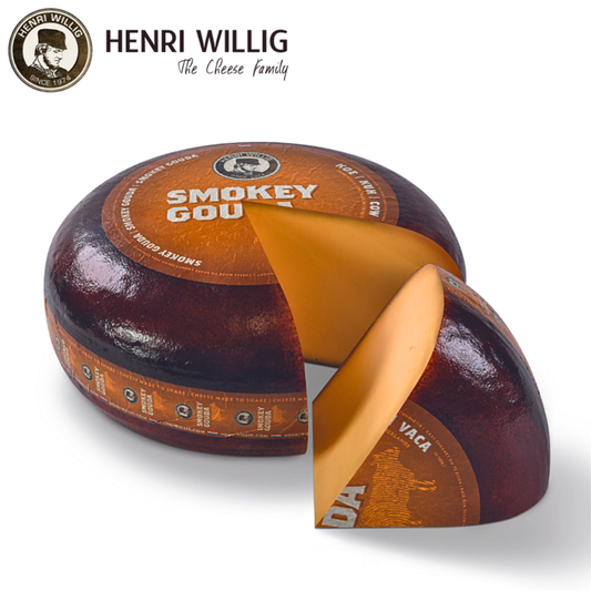 Henri Willig Smokey Gouda cheese wheel naturally smoked