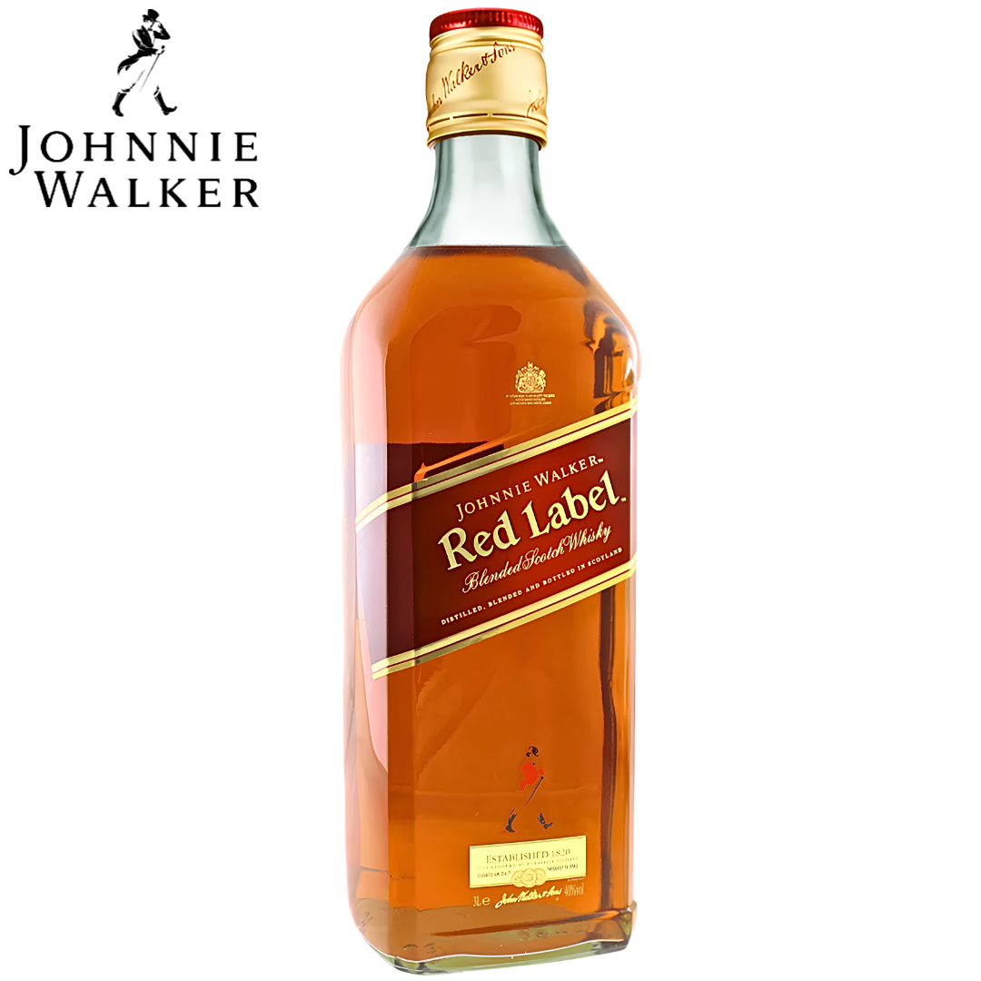 Johnnie Walker Red Label Scotch Whisky bottle with iconic red diagonal label 3L