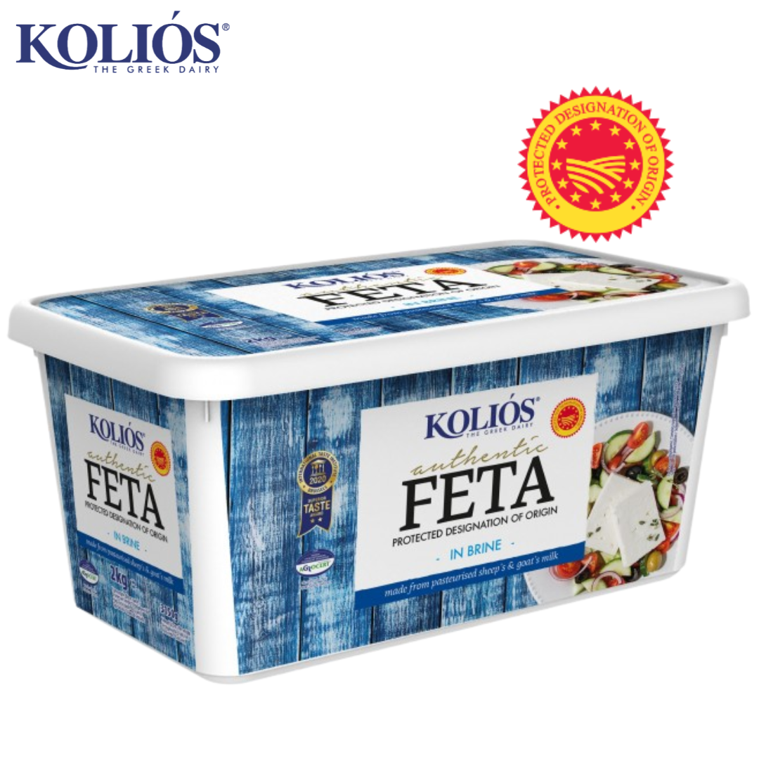 KOLIOS Authentic Feta P.D.O. Greek Cheese 2kg