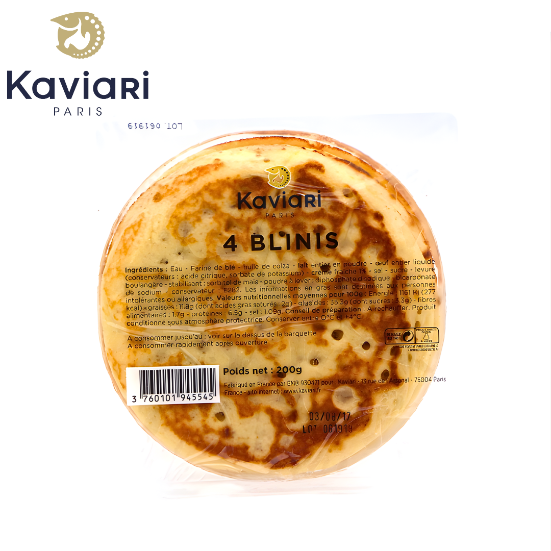 Kaviar Regular Blinis packed b 4s