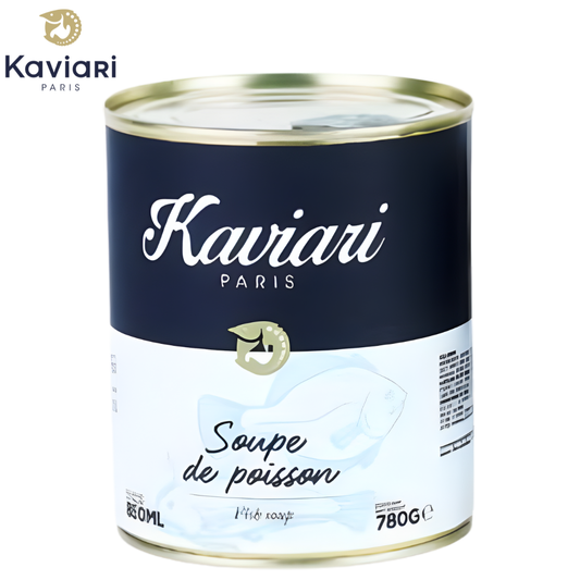 Kaviari Paris Soupe de Poisson 780g tin – premium French fish soup