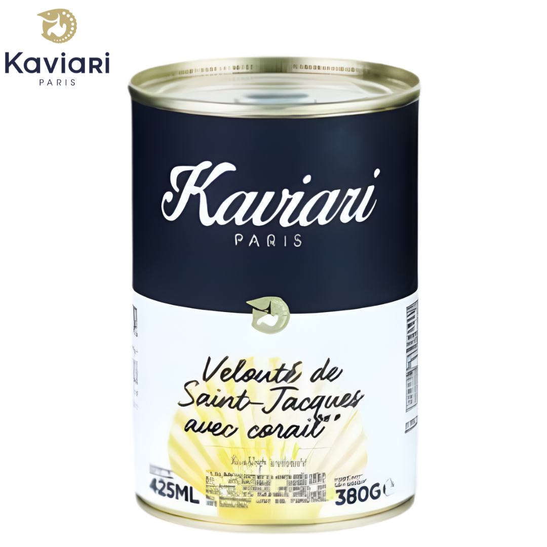 Kaviari Paris Velouté de Saint-Jacques avec Corail 380g – French scallop velouté tin