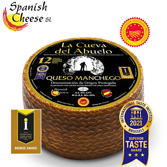 La Cueva del Abuelo Manchego D.O.P. Curado 12 Meses 3kg