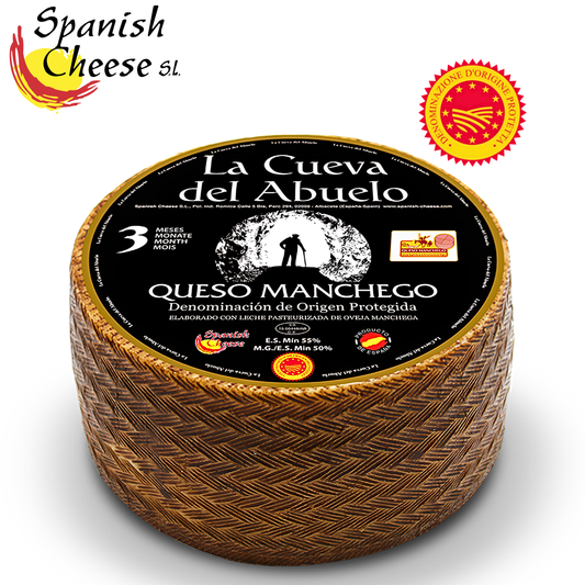 La Cueva del Abuelo Manchego D.O.P. Semicurado 3–4 Meses 3kg