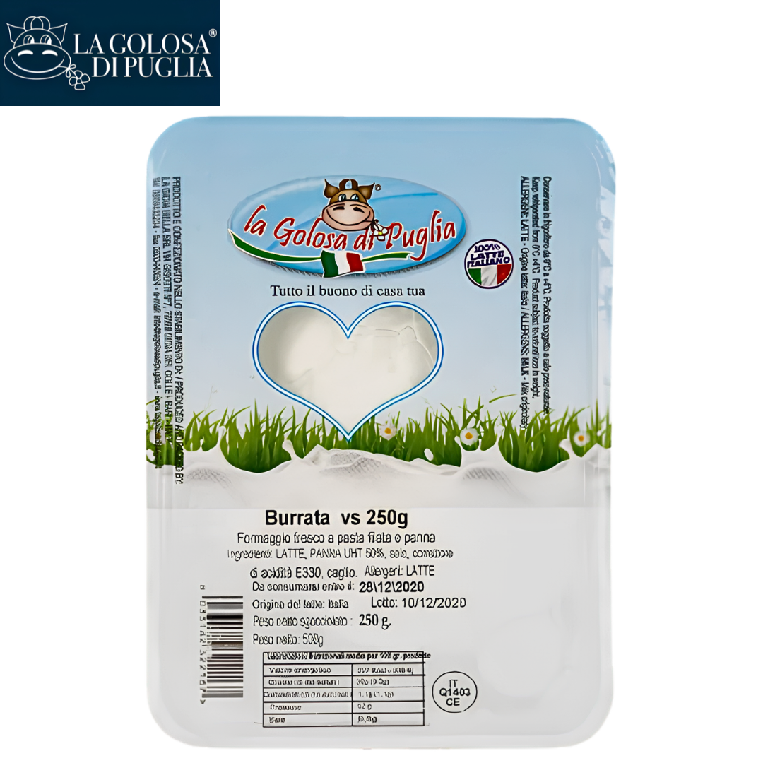 La Golosa di Puglia Frozen Burrata 250g Italian Cheese