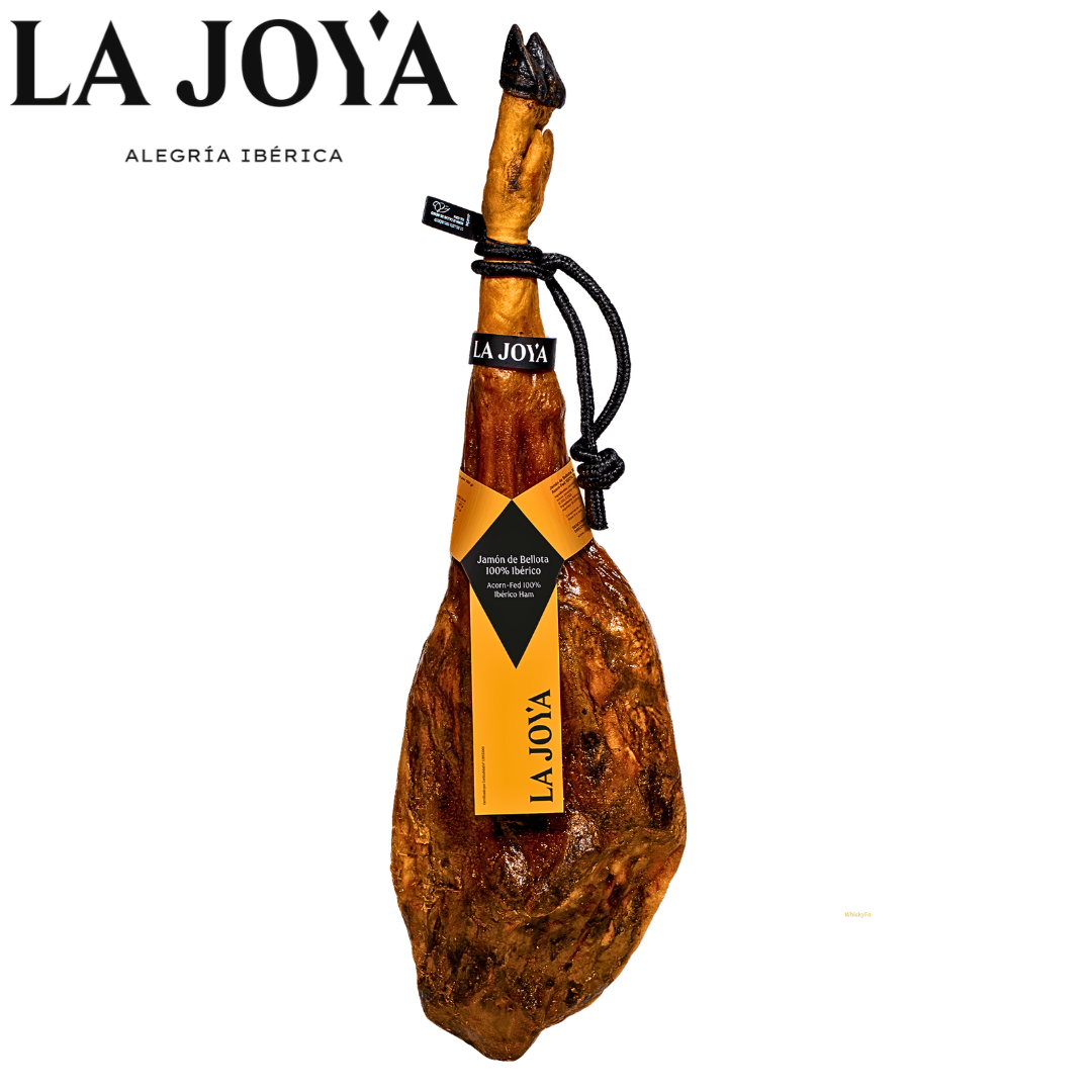 La Joya Jamón de Bellota 100% Ibérico whole Spanish acorn-fed ham 7.5–8.5kg premium gift box from Jabugo Spain