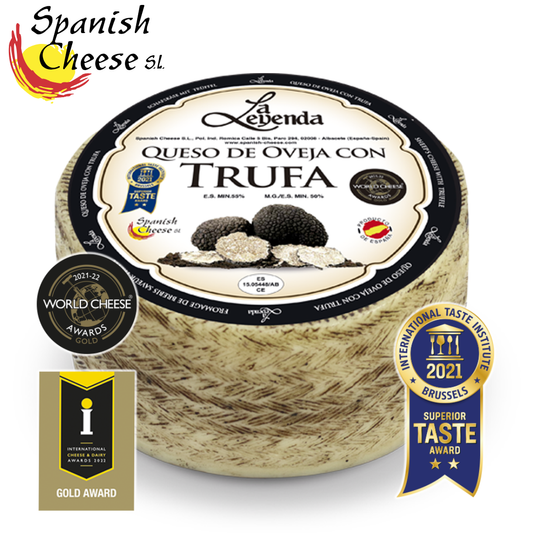La Leyenda Queso de Oveja 5 Meses con Trufa 3kg Spanish Truffle Cheese