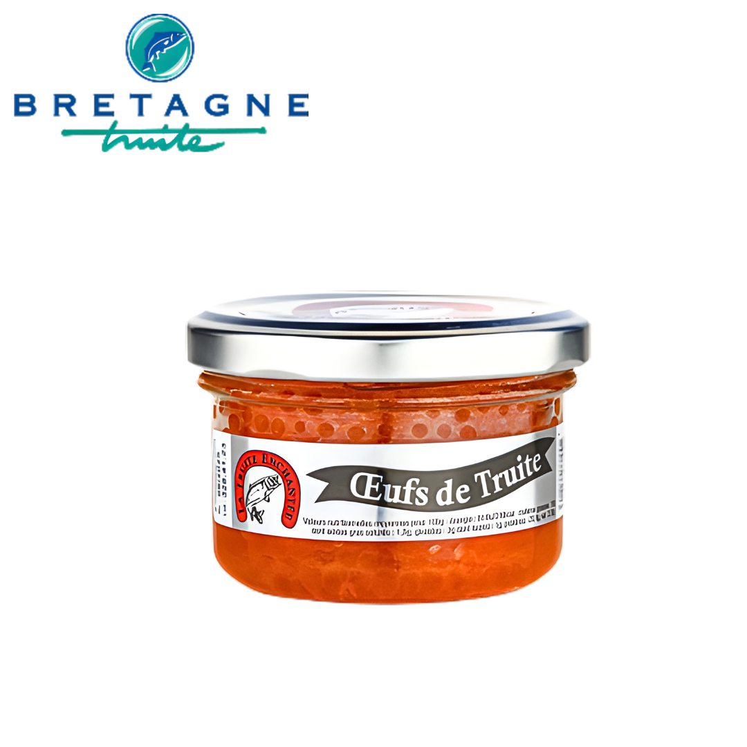 La Truite Enchantée trout roe oeufs de truite 90g rainbow trout roe raised in France