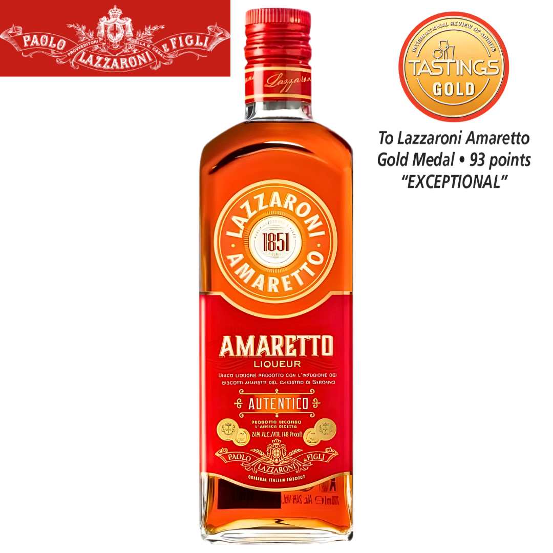 Lazzaroni Amaretto 1851 authentic Italian almond liqueur Saronno
