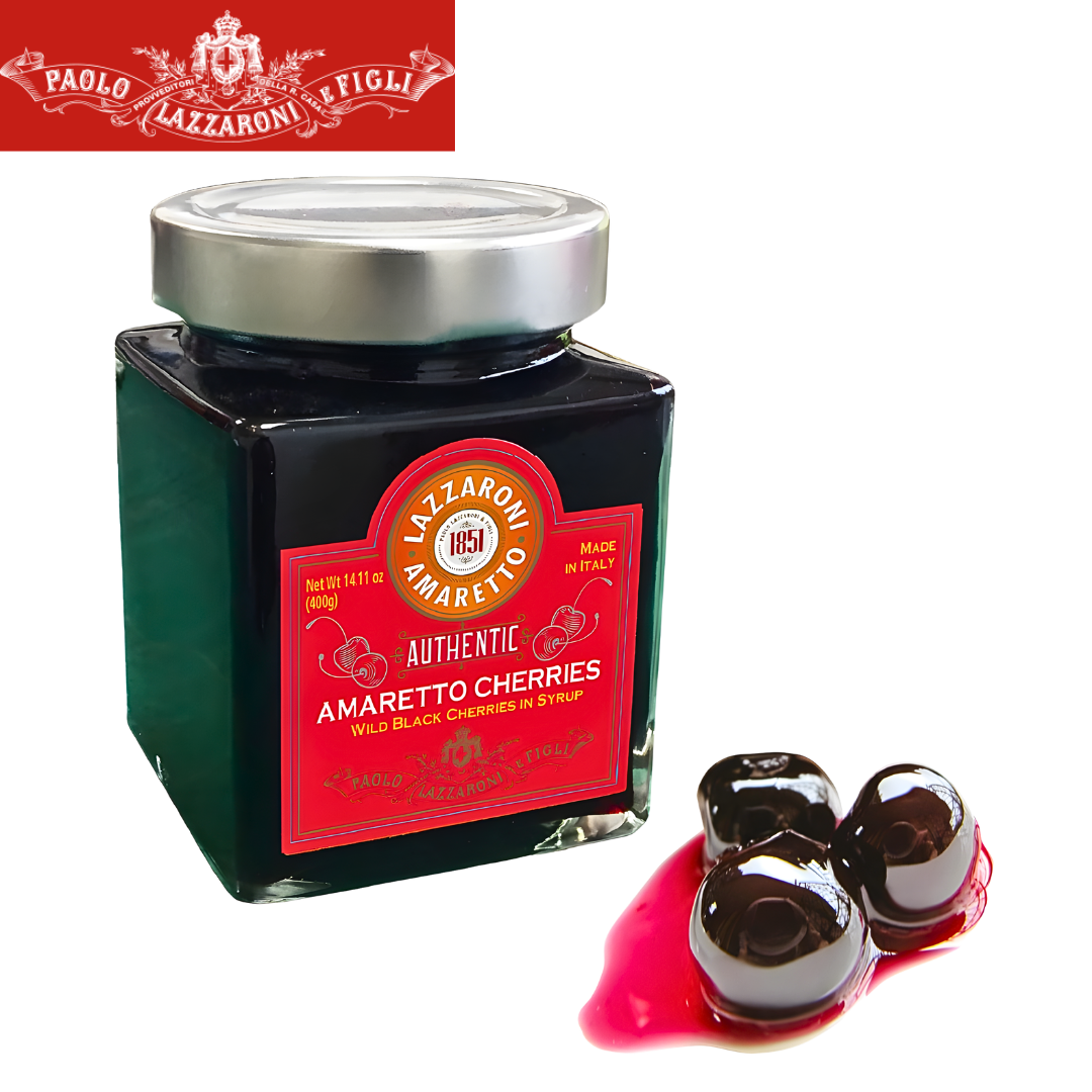 Lazzaroni Amaretto Amarena cherries Italian cocktail garnish premium