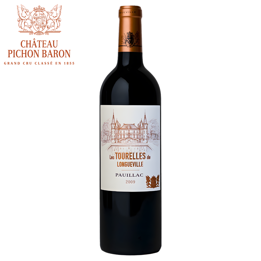 Les Tourelles de Pichon Baron 2009 aged Pauillac Bordeaux wine bottle