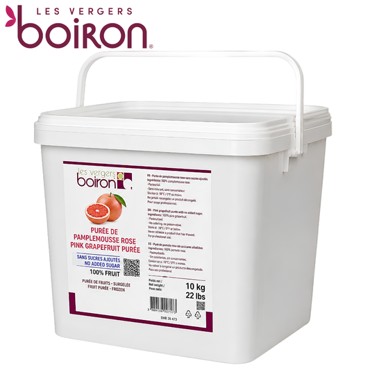Les vergers Boiron Frozen Pink Grapefruit Purée Without Added Sugar 10kg