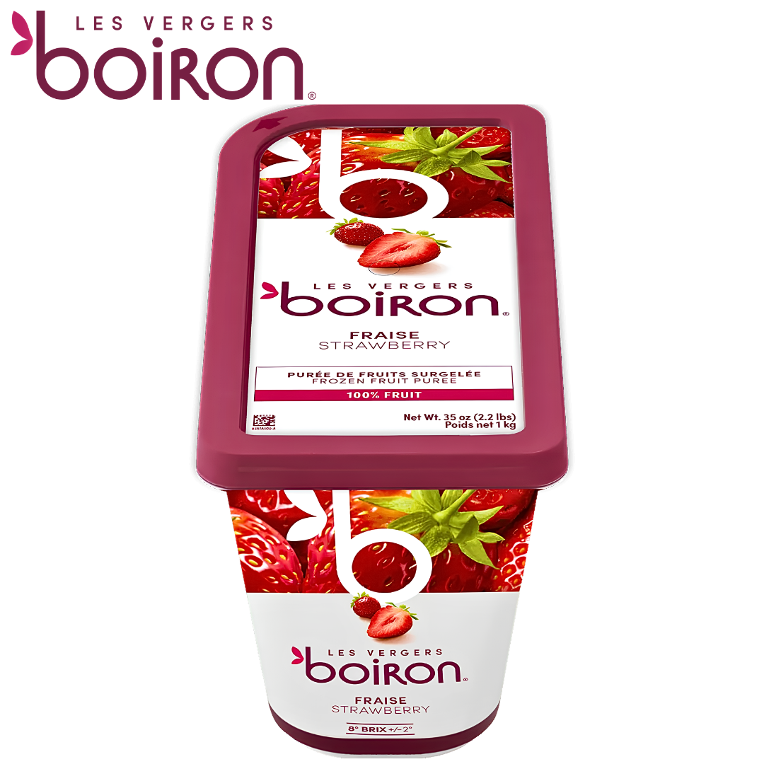 Les vergers Boiron Frozen Strawberry Purée Without Added Sugar 1kg