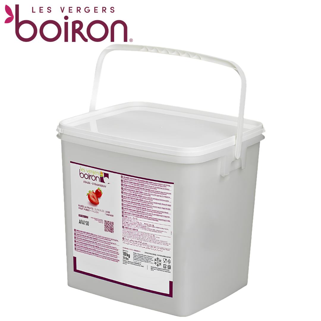 Les vergers Boiron Frozen Strawberry Purée with Added Sugar 10kg