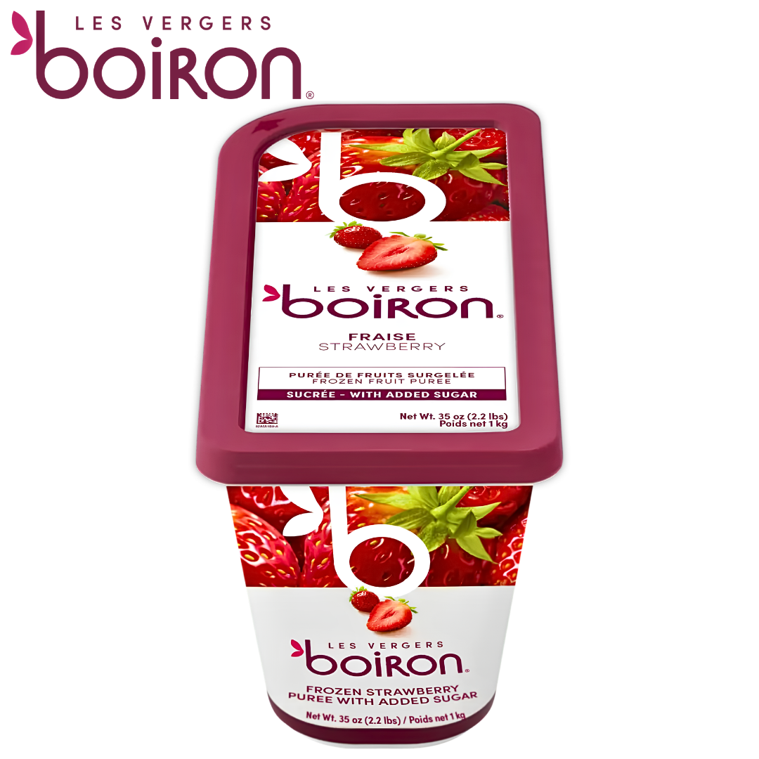 Les vergers Boiron Frozen Strawberry Purée with Added Sugar 1kg