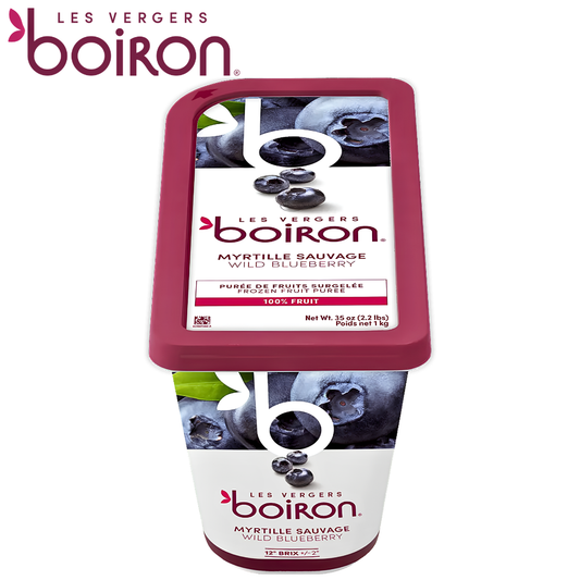 Les vergers Boiron Frozen Wild Blueberry Purée Without Added Sugar 1kg