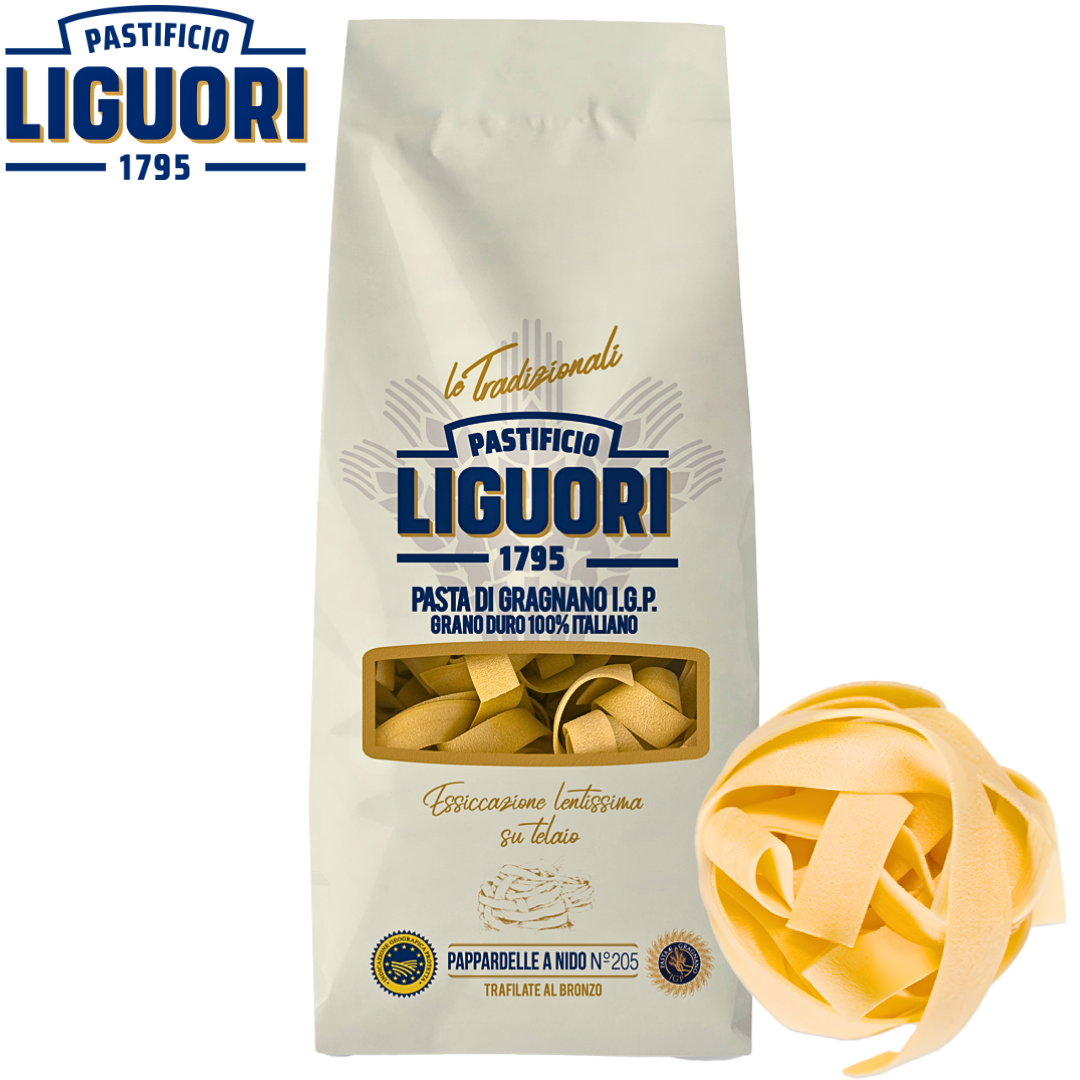 Liguori Pappardelle a Nido Italian pasta nests wide ribbon pasta